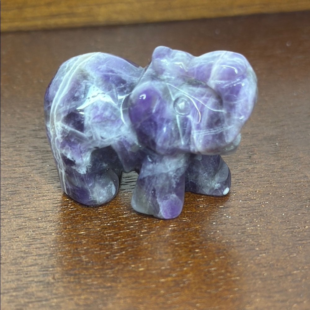 Chevron Amethyst Elephant